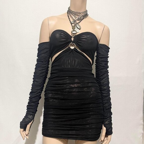 BY DYLN stretchy mesh dress size XS - Picture 1 of 8